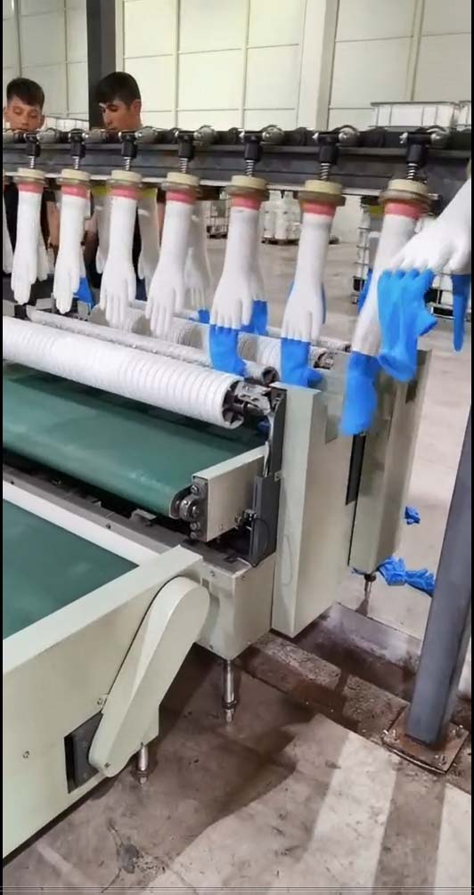 Ligne de production de gants en nitrile