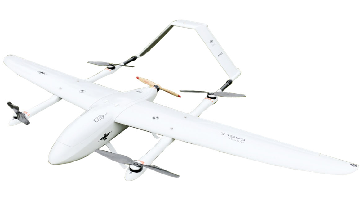 drone vtol hybride à voilure fixe