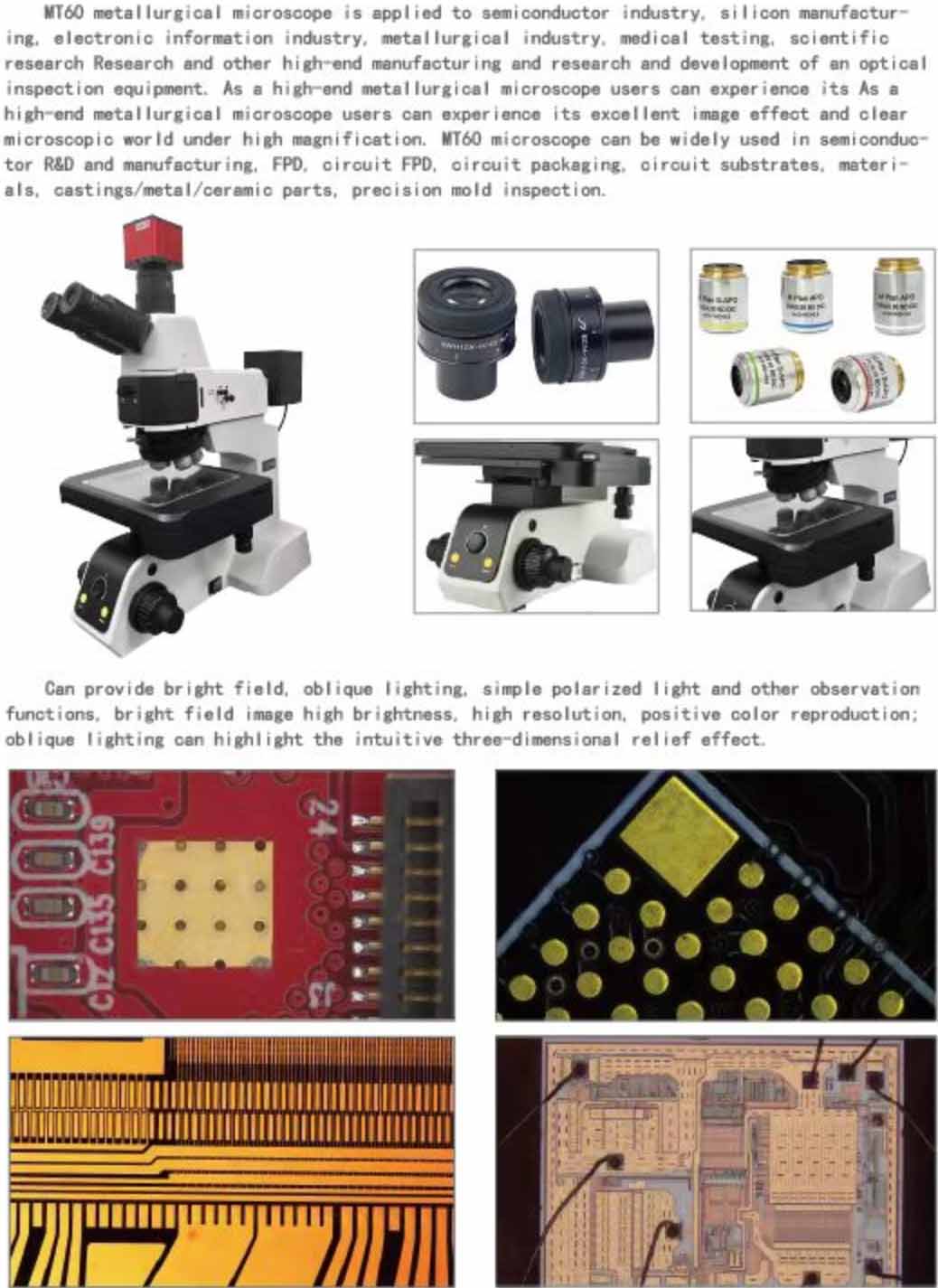 Microscope métallographique électronique